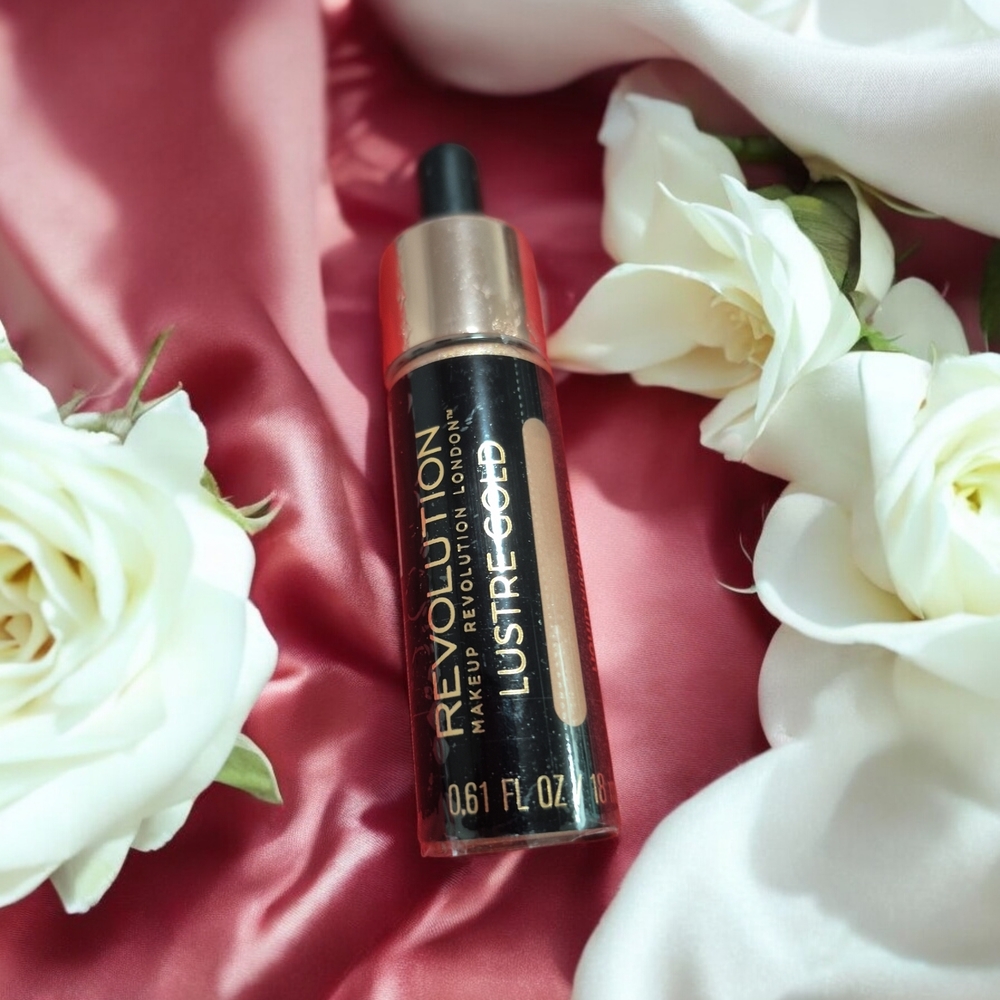 Makeup Revolution Lustre Gold Liquid Highlighter – 0.61 fl oz (18ml)